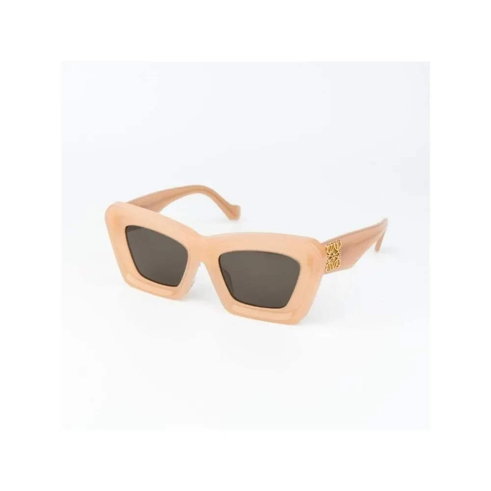 Loewe Women Sunglasses Nude Pink Brown Cat Eye LW40145F 72E NEW AUTHENTIC
